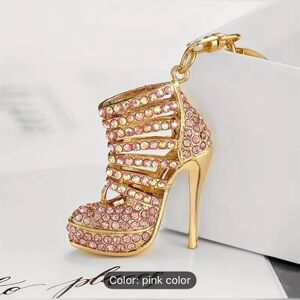 Keychain and Bag Charm Gladiator High Heel Pink and Gold NWT